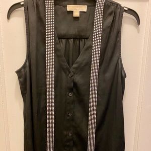 Michael Kors black satin top